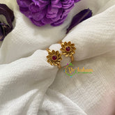 Premium AD Stone Toe Rings -Twisted Red -G7612